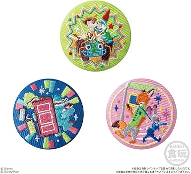 Amazon.co.jp: バンダイ(BANDAI)Disney Characters 刺繍缶バッジ
