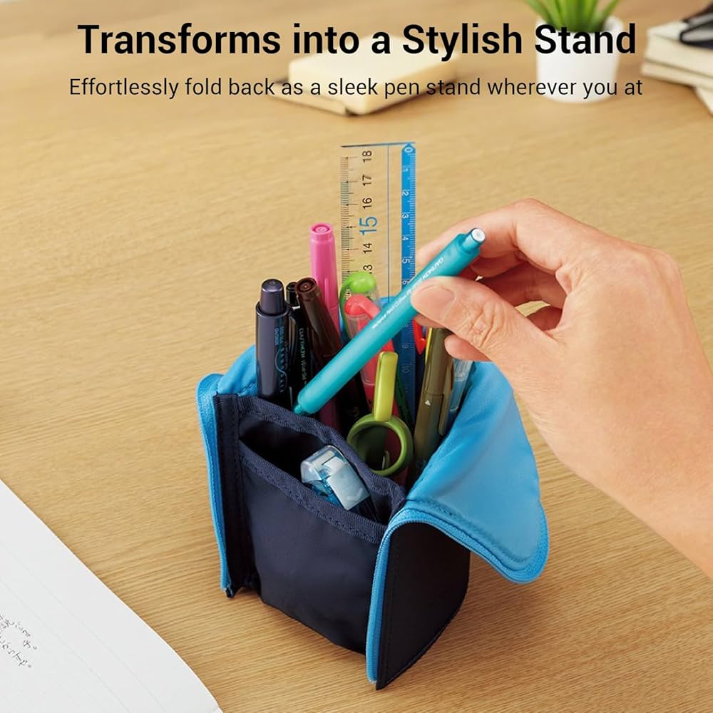 Amazon | コクヨ ペンケース 筆箱 ペン立て ペンスタンド 立つ スリム