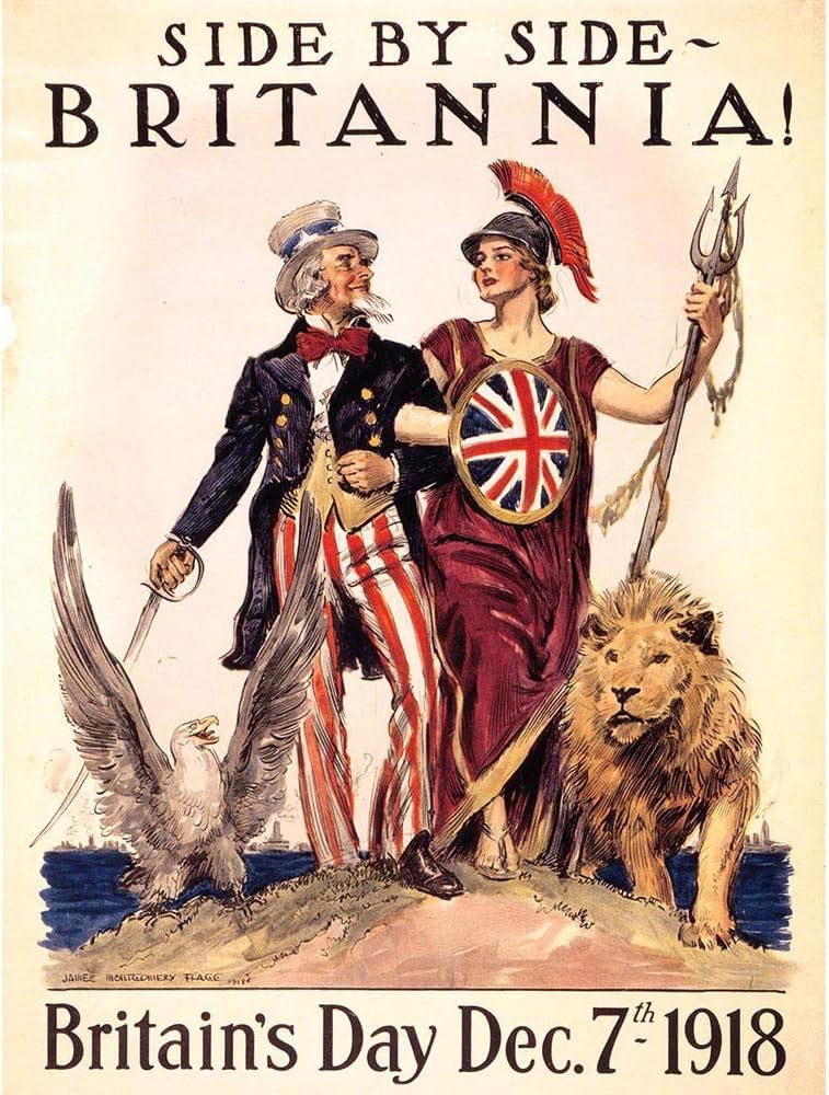 Amazon｜Political USA UK Post War Wwi Uncle Sam Britannia Art