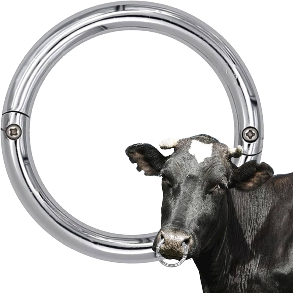 Amazon.co.jp: ETUCYNG 雄牛用鼻輪、牛用鼻輪,ブルコントロール用