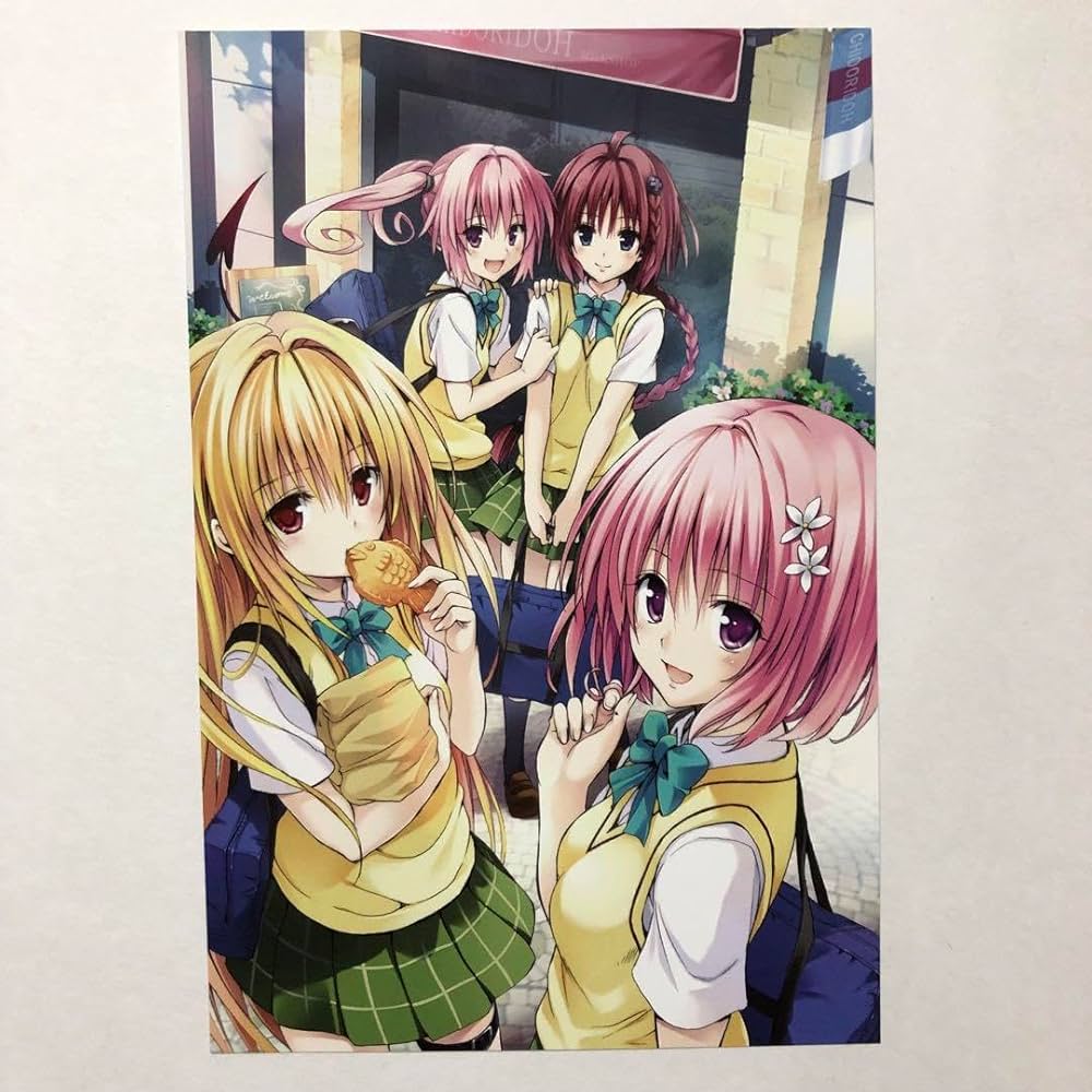 ナナ ヤミ メア モモ アートパネル ToLOVEる 15周年記念原画