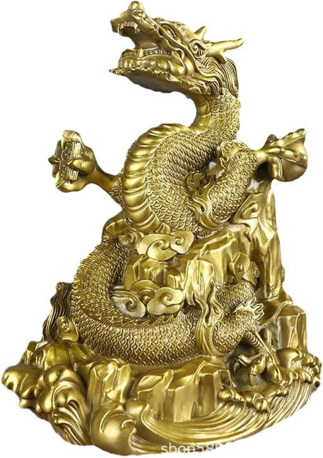 龍 ドラゴン 置物 オブジェ ホワイト 白 風水 開運 縁起 干支 中国