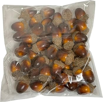 Amazon.co.jp: フェイクどんぐり 50個セット 人工 合成樹脂製 秋