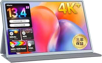 Amazon.co.jp: Miuniu 4K モバイルモニター 13.4インチ モニター