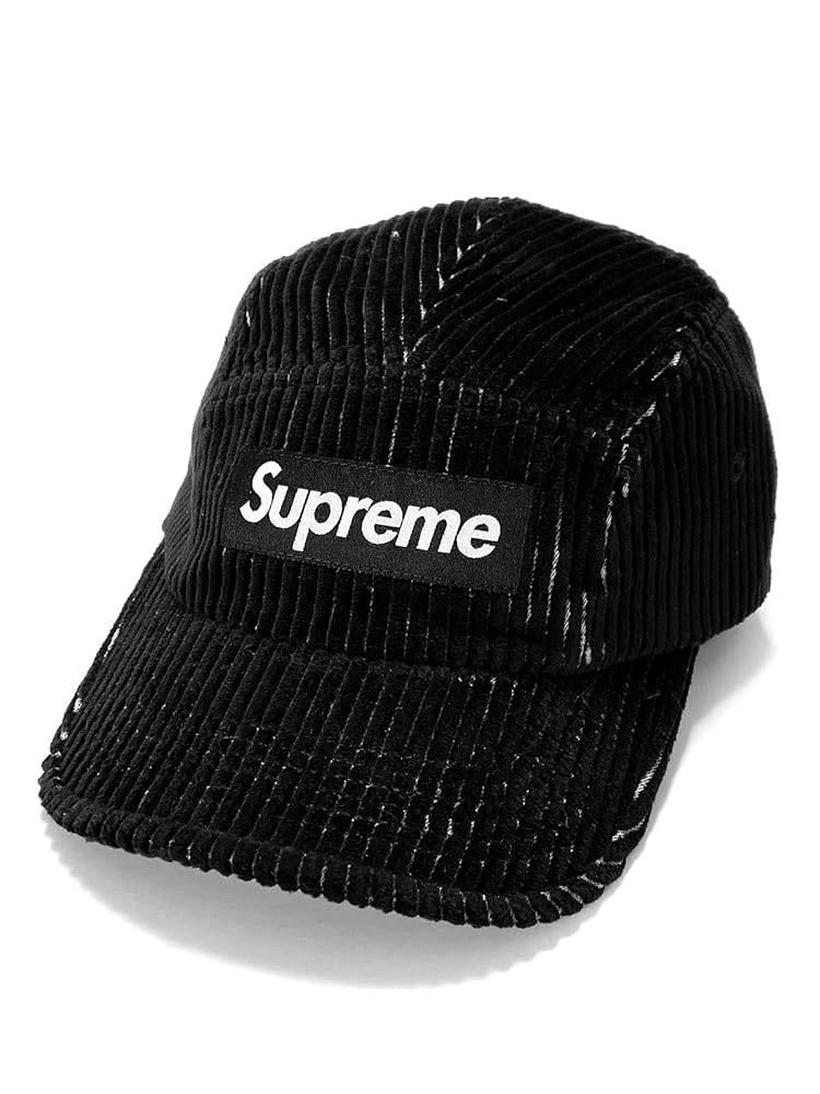 人気！Supreme Sロゴ コーデュロイキャップ ブラック シュプリーム