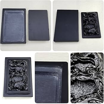 Amazon.co.jp: 書道セット 筆墨函 螺鈿 木製 文箱 筆 白羊毛 黄毛 墨