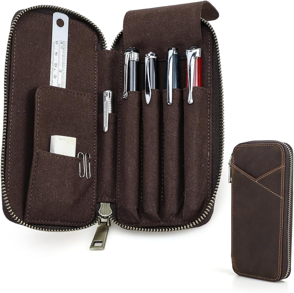 Amazon.co.jp: Contact's family クレイジーホースレザー マルチ文具