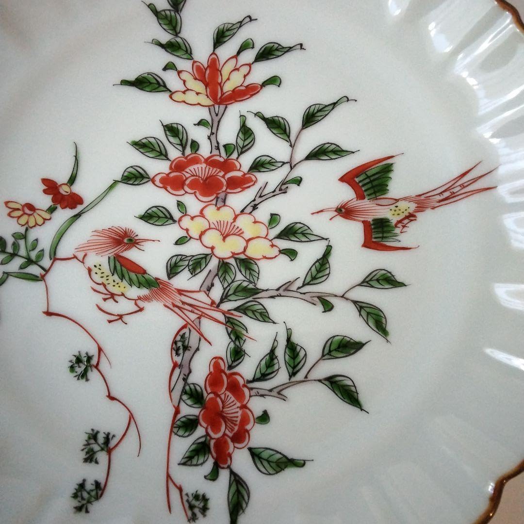 源右衛門窯 花鳥紋 銘々皿 5客揃 有田焼 源右衛門窯 花鳥紋 銘々皿