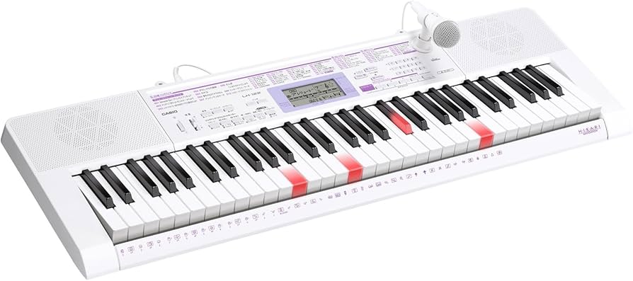 CASIO LK-220 61鍵 光る鍵盤 キーポード、スタンドset CASIO LK-220 61