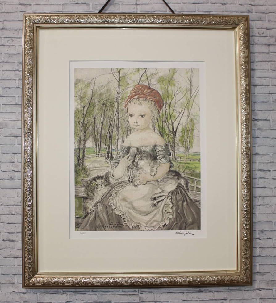 kuroneko 藤田嗣治 エスタンプリトグラフ 「自画像」168/250 kuroneko