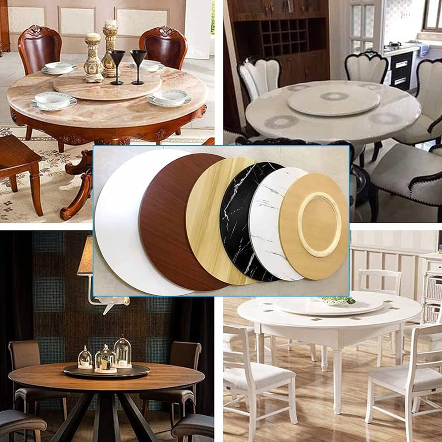 Amazon｜円卓用ターンテーブル 360°回転台 食卓用木製ターンテーブル