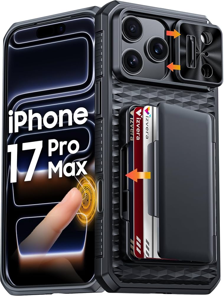 Amazon.com: Vizvera for iPhone 17 Pro Max Case Wallet RFID [Cards