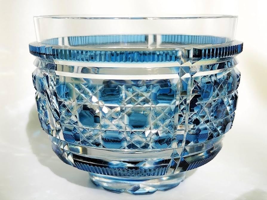 薩摩切子 松浦正行 作品 重六角籠目切子 ぐい呑 【人気作家 入手困難