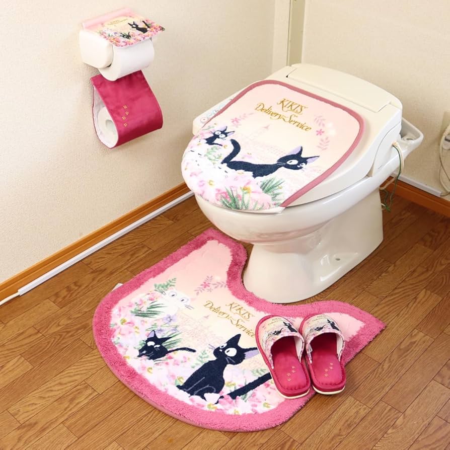 Amazon｜魔女の宅急便 トイレマットセット 4点セット ジブリ ジジ