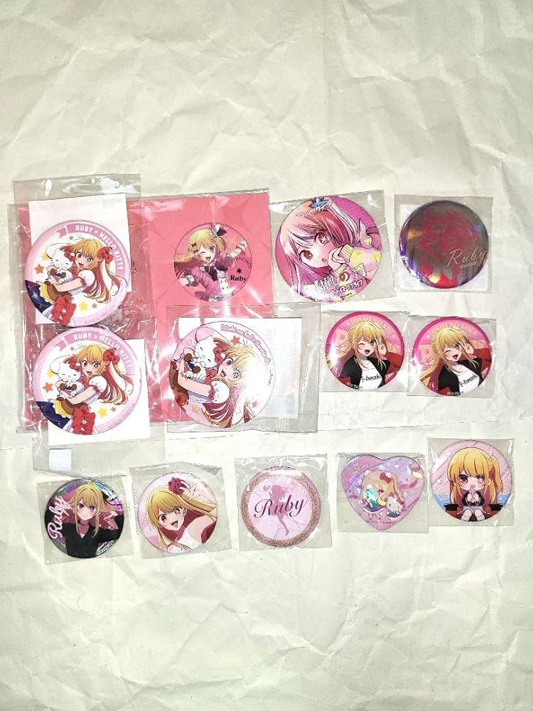 Amazon.co.jp: 推しの子星野ルビー缶バッジセット : Toys & Games