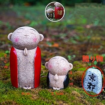 人気商品】幸せ願い縁の良いおきもお かわいい御影石 お地蔵さんセット