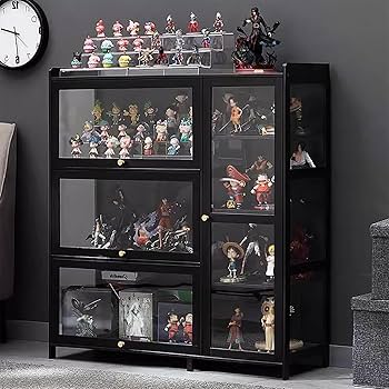 Amazon.co.jp: errtsdb ブラック フィギュアケース 天然竹フレーム