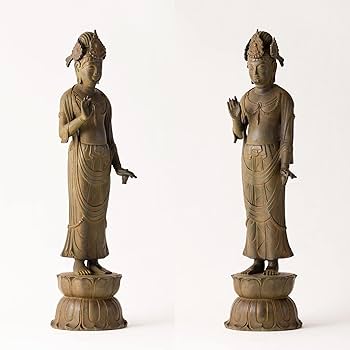 Amazon｜仏師銘版 夢違観音 25cm 蝋型/青銅（ブロンズ）製 仏師：長田