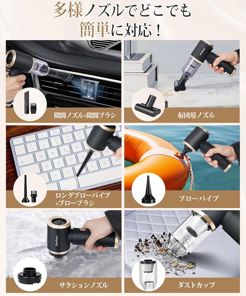 Amazon.co.jp: ハンディクリーナー 多機能【2024新進化 】BeeTool 車用