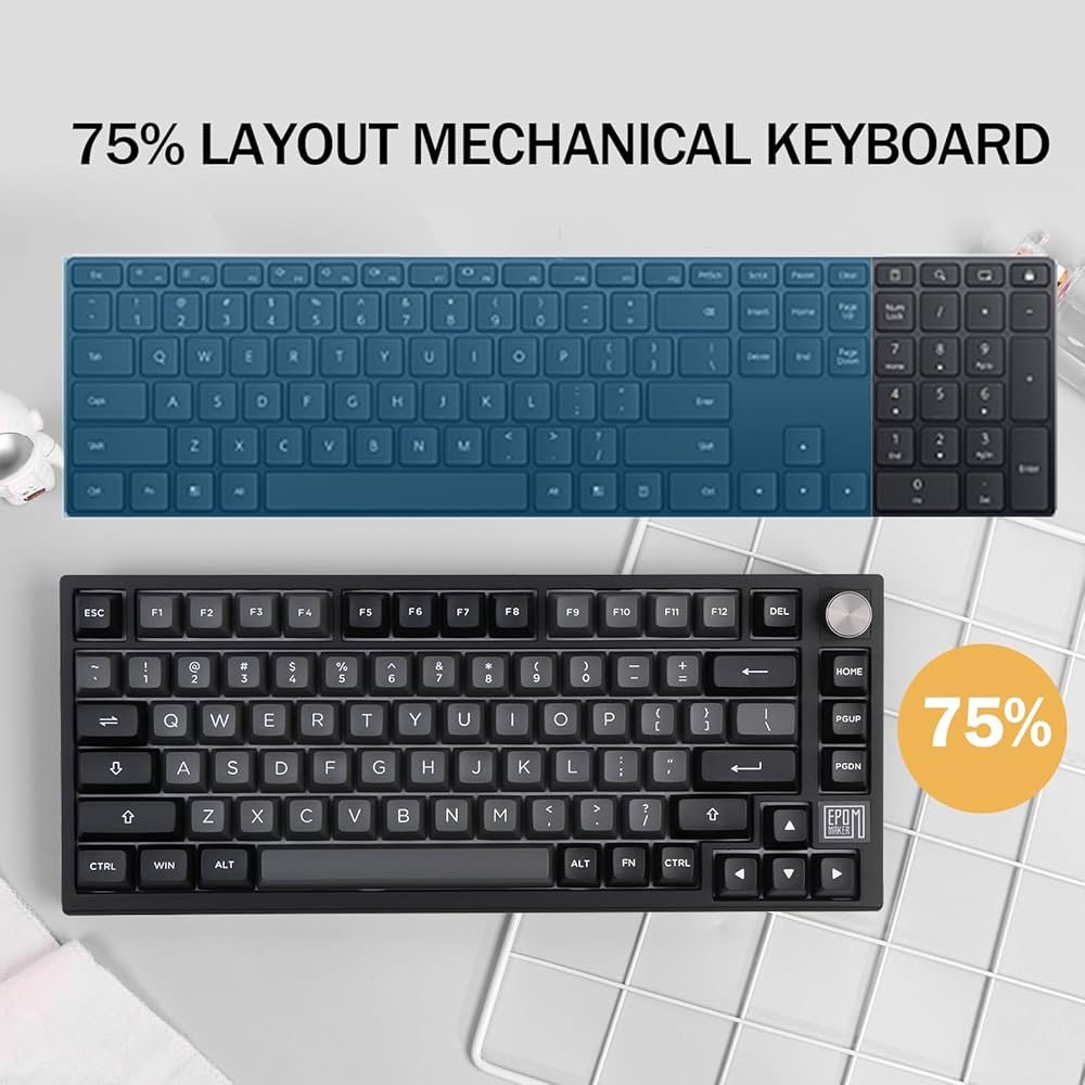 Amazon | EPOMAKER TH80 SE ゲーミングキーボード ガスケット 75