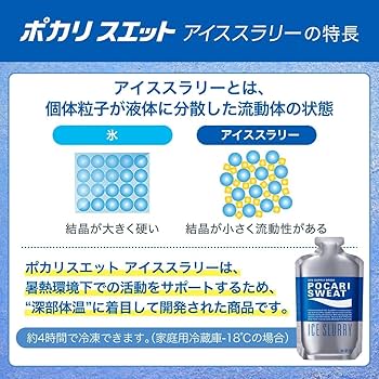 Amazon.co.jp: ポカリスエット アイススラリー 100g ×6袋セット PSJBOX
