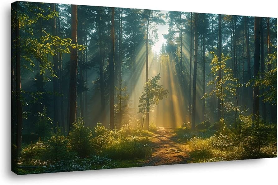 Amazon.co.jp: JOSUE 森の風景 アートパネル 自然林 アートパネル