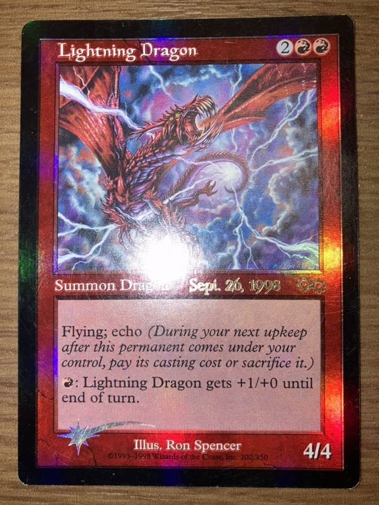稲妻のドラゴン foil mtg Foil】プレリリース《稲妻のドラゴン