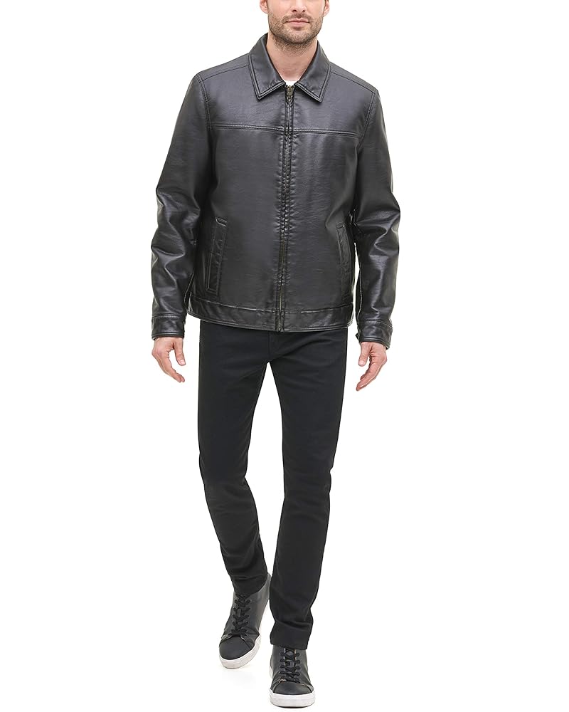 トミーフィルフィガー ラムレザーライダースジャケット M トミーフィル