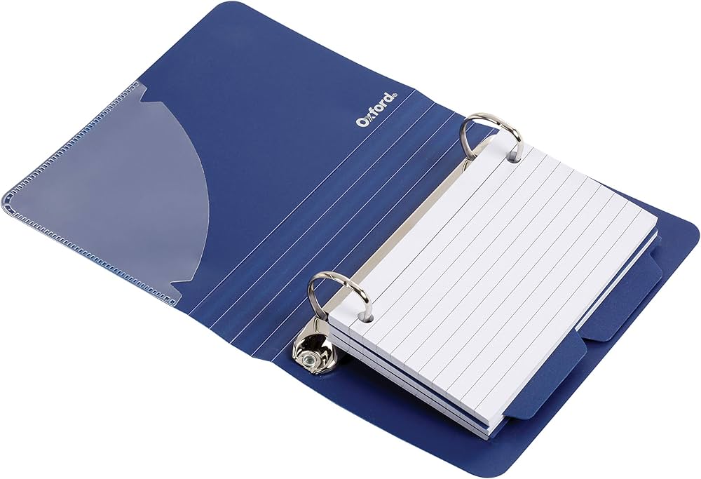 Amazon.co.jp: Oxford インデックスカードバインダー 仕切り付き 3