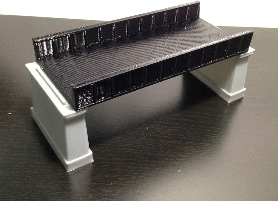 Amazon | Outland Models 鉄道模型風景 桟橋Zゲージの桁橋-黒/ダブル