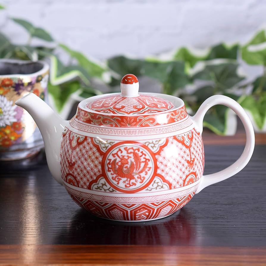 九谷焼 赤絵 杯洗い 鳳凰