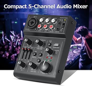 Amazon | SIUKE オーディオミキサー 5 チャンネル コンパクト