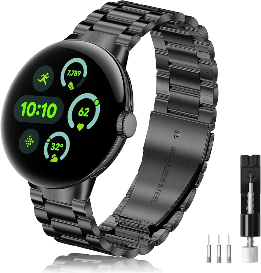 Amazon.com: Yeahxing No-Gap Metal-Band for Google-Pixel Watch-2
