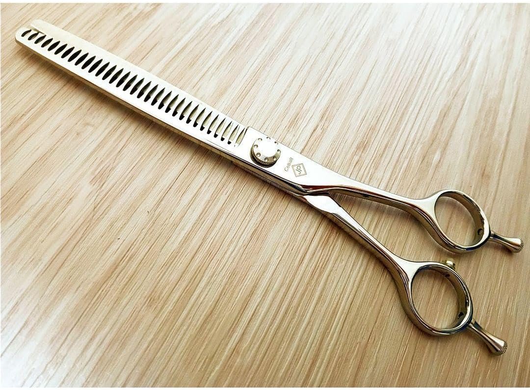 カーブブレンディングシザーペットセニングトリミングママミング両面