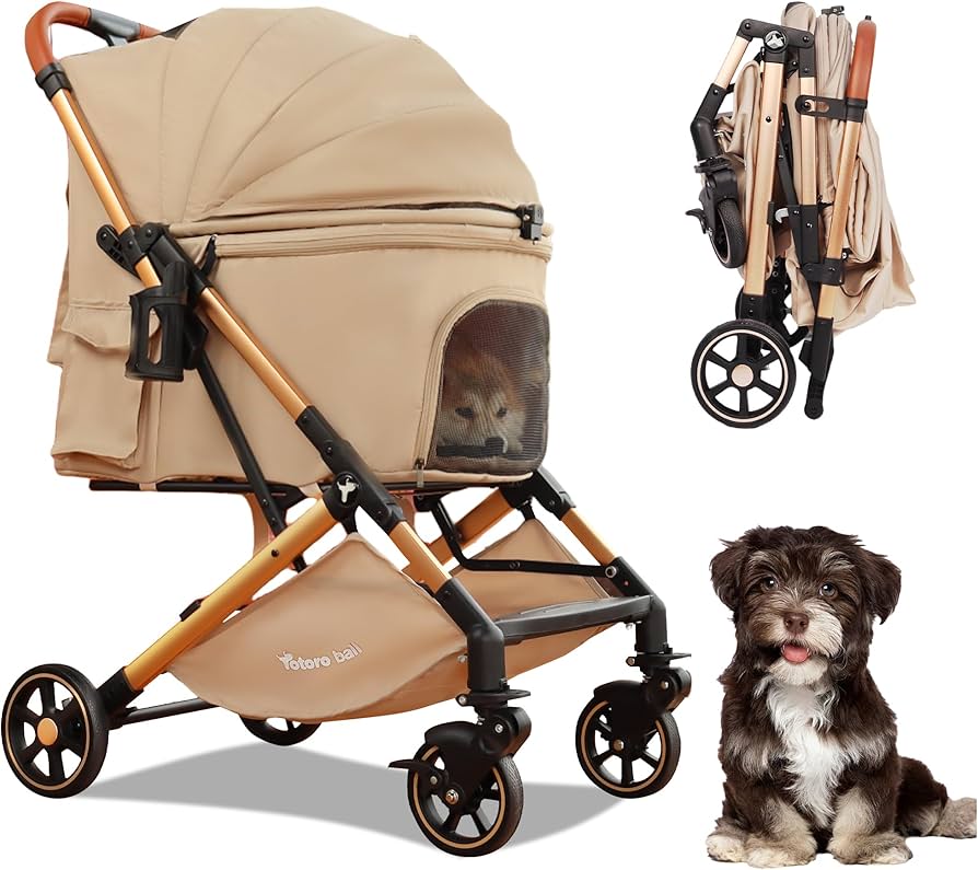 さ*む様 Totoro ball ペットカート 犬 バギー4輪 ベージュ Totoro ball