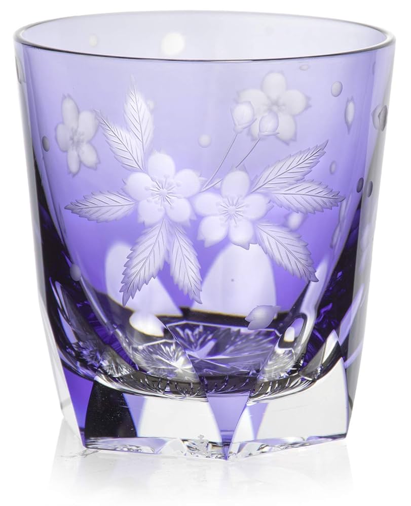 紫切子 レトロ硝子 コップ 昭和レトロ ウランガラス 【公式通販】
