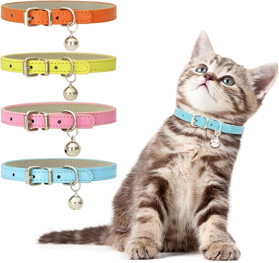 ピンク(③)わんちゃん猫ちゃん用襟付き首輪