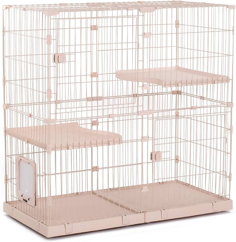 Amazon.co.jp: PETEPELA(ぺテぺラ) 猫 ケージ 大型 3段 広い 2段 多頭