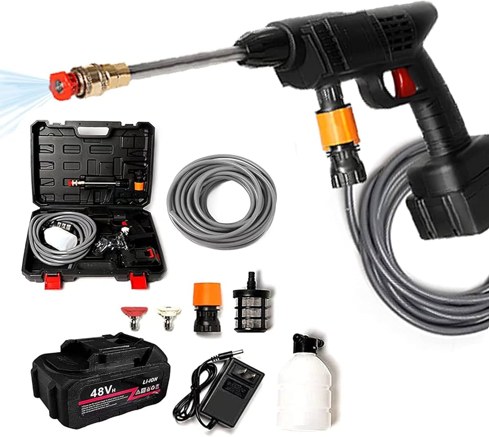 Amazon | 高圧洗浄機 コードレス 充電式 水圧洗浄機 家庭用 洗車 軽量