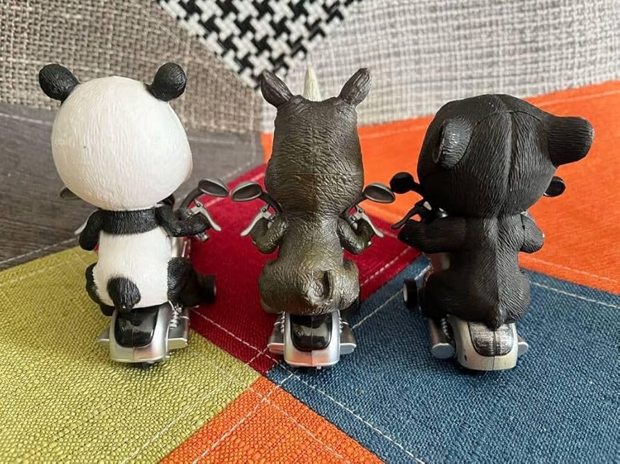 Amazon.co.jp: アニマル ライダー フィギュア バイク 動物 パンダ クマ