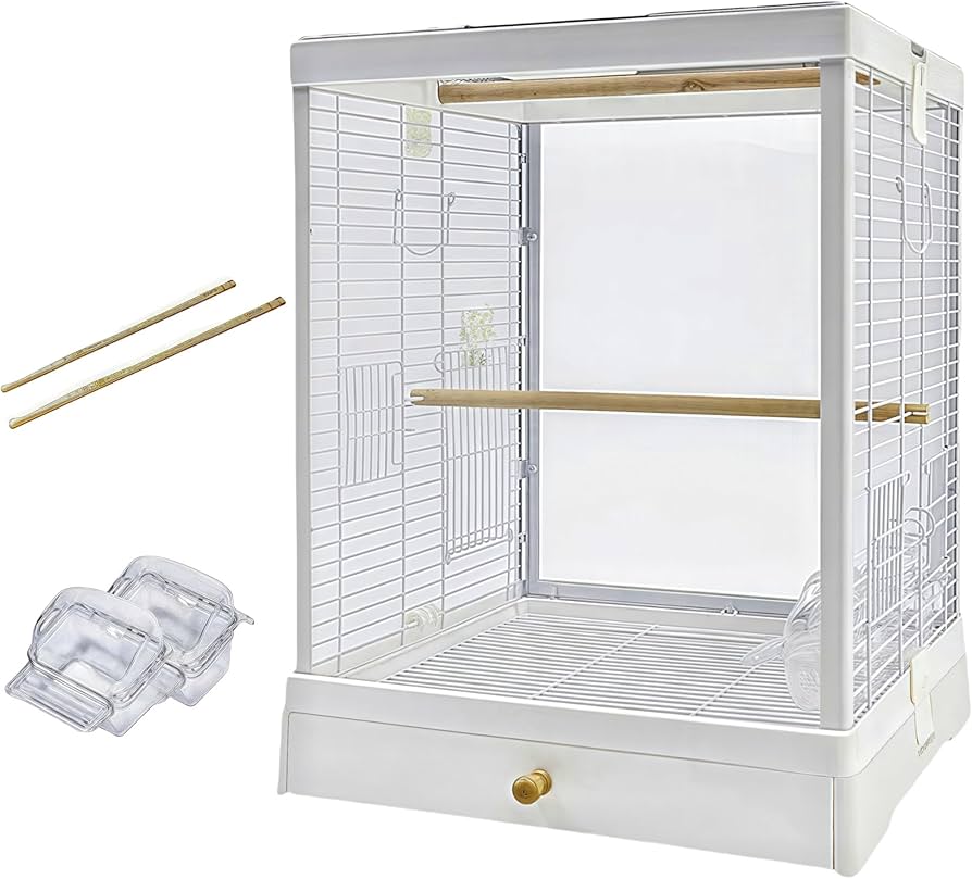 Amazon | 鳥かご 装飾用ケージ パノラマヴィラ 強化ガラス