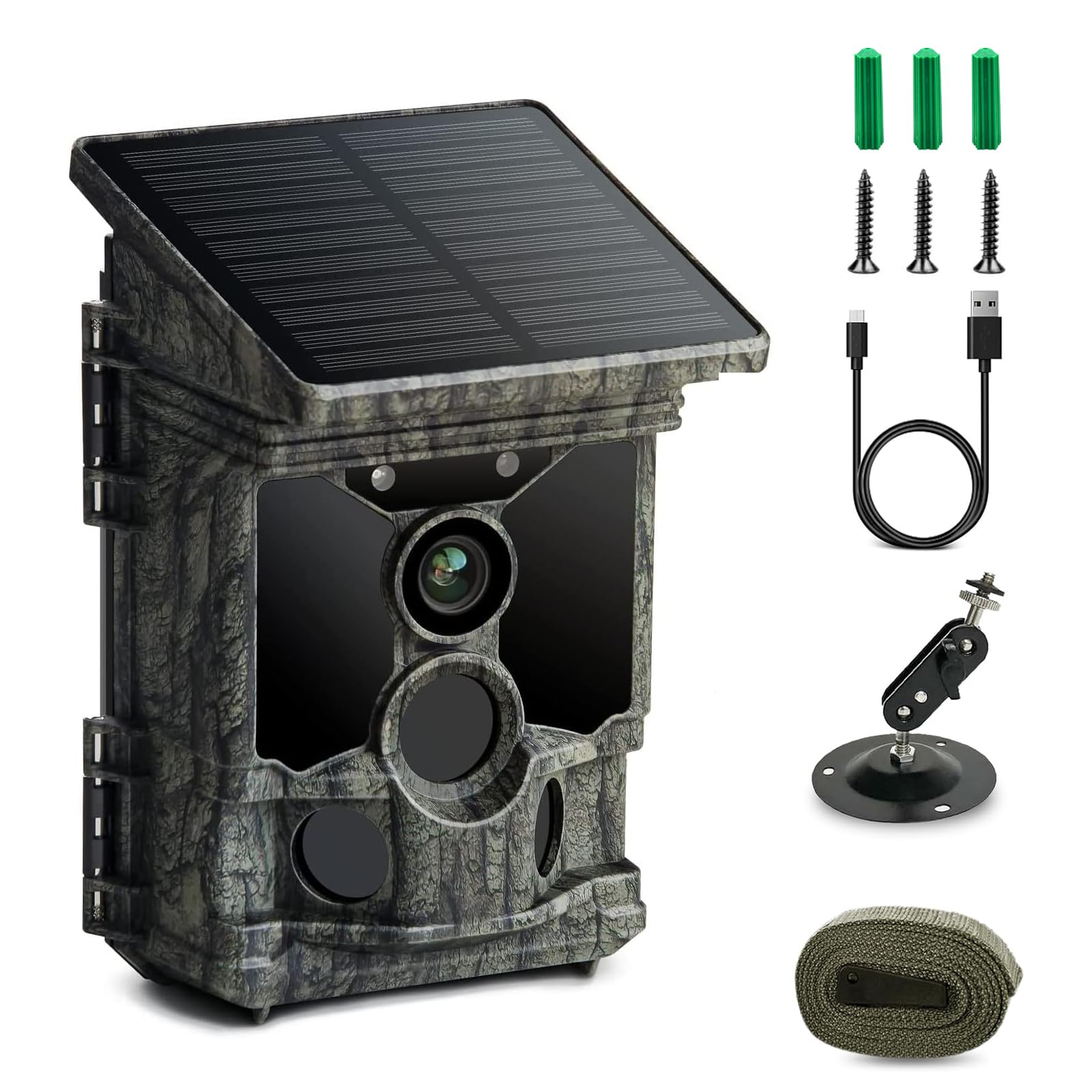 訳あり 破格 ソーラートレイルカメラ 4K 60MP 30FPS動画 WiFi