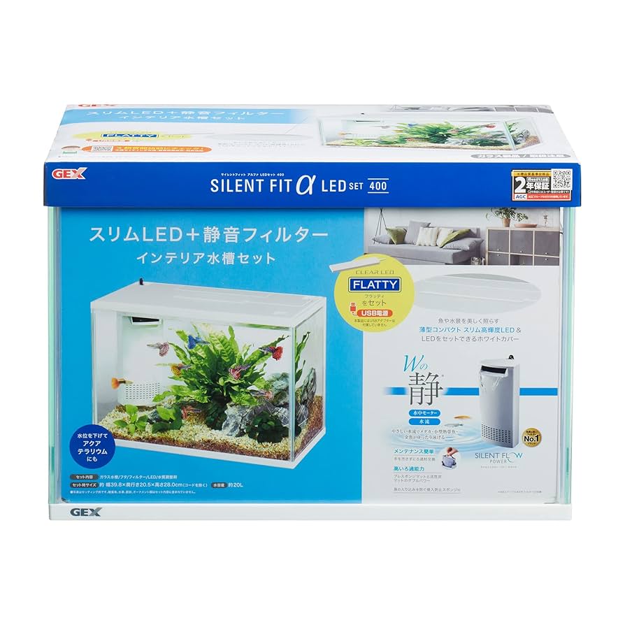 スリムアクア ホワイトセット SS GEX(ジェックス) アクアリウム 水槽