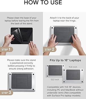 Amazon.com: MOFT Laptop Stand for Desk, Adhesive MacBook Computer