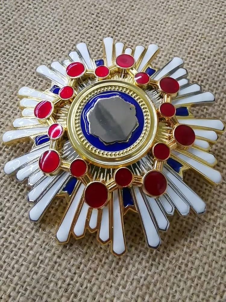 Amazon.co.jp: 瑞宝大綬章 勲一等瑞宝章 副章 勲章 精密複製 レプリカ