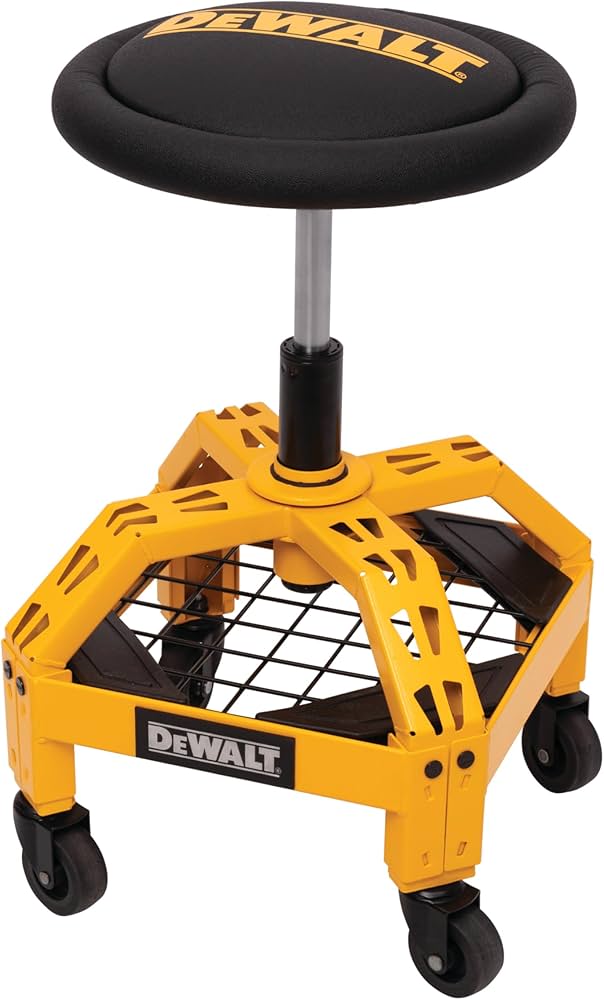 Amazon.com: DEWALT Heavy-Duty Metal Rolling Stool for Shop or