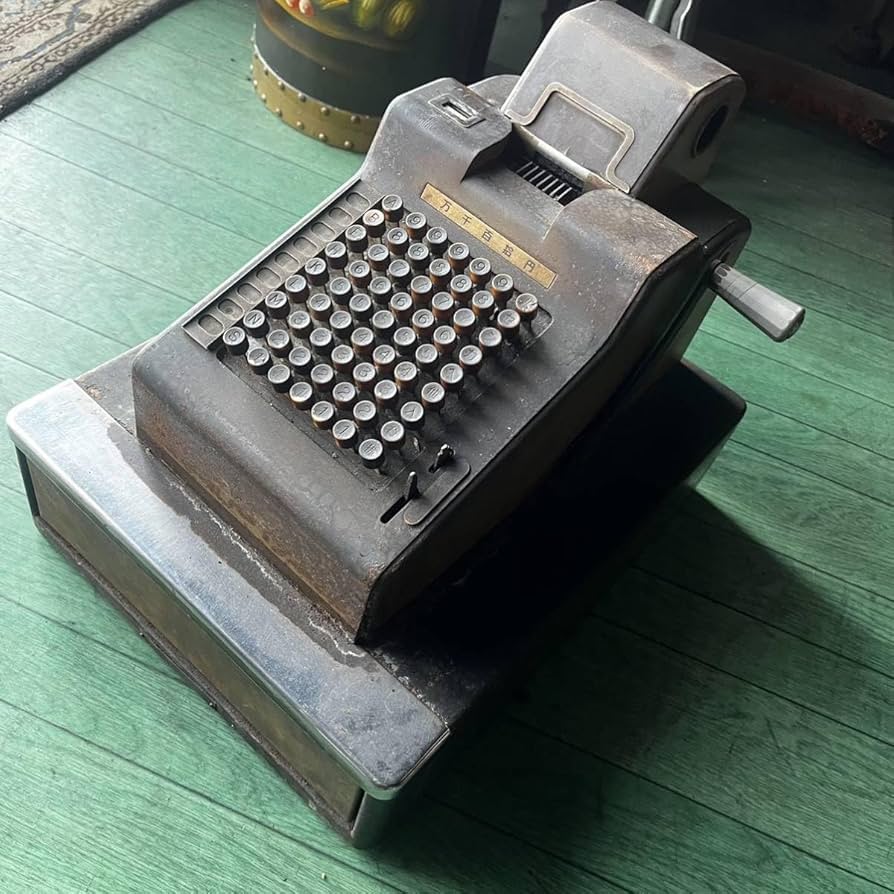 アンティーク 木製 レジ オブジェに 昭和レトロ