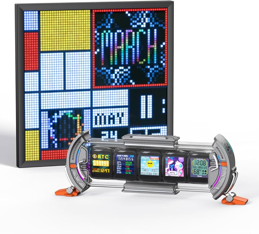 Amazon.com: Divoom Times Gate Silver+Pixoo 64，RGB LED Display