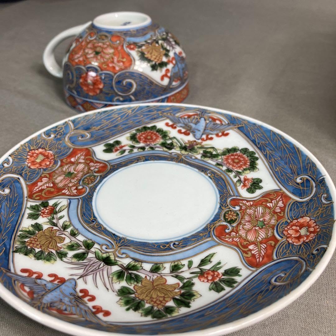 源右衛門】古伊万里の伝統 日本の名窯 舘林源右衛門作 染錦高砂尉