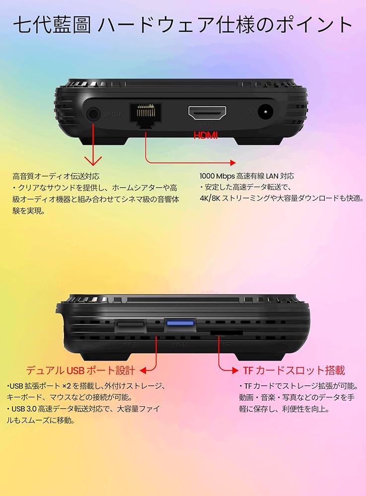 新品夢想TVボック/4K UHD画質/日本語取扱説明書付き/日本初上陸 新品